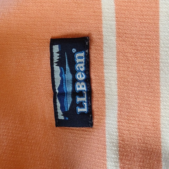 L.L Bean Women's X-Small Petite, Soft Cotton 4 Button Striped Rugby Pullover - Picture 5 of 8